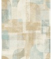 4191-83031 - Cassandra Teal Block Geometric Wallpaper