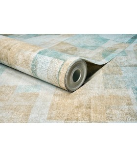 4191-83031 - Cassandra Teal Block Geometric Wallpaper