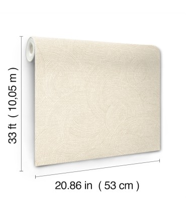 4191-83021 - Harrison Champagne Swirling Geometric Wallpaper by Chesapeake