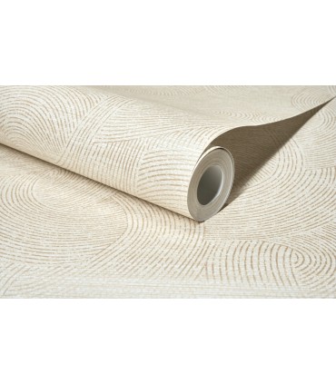 4191-83021 - Harrison Champagne Swirling Geometric Wallpaper by Chesapeake
