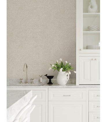 4191-83022 - Harrison Pewter Swirling Geometric Wallpaper by Chesapeake