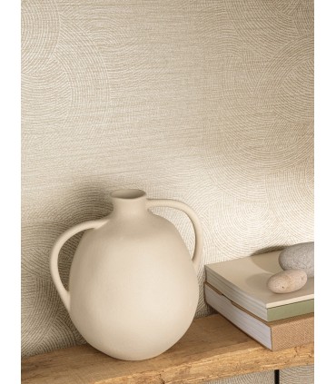 4191-83023 - Harrison Taupe Swirling Geometric Wallpaper by Chesapeake