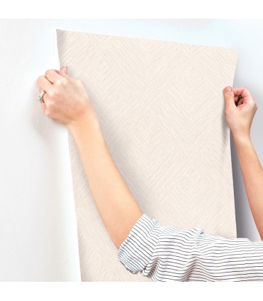 4191-83043 - Hollis Beige Textured Diamond Wallpaper by Chesapeake