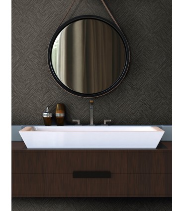 4191-83046 - Hollis Charcoal Textured Diamond Wallpaper by Chesapeake