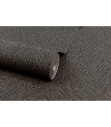 4191-83046 - Hollis Charcoal Textured Diamond Wallpaper by Chesapeake
