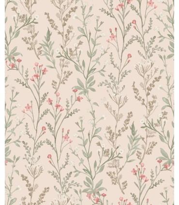 4191-83020 - Laverne Blush Wildflowers Wallpaper by Chesapeake