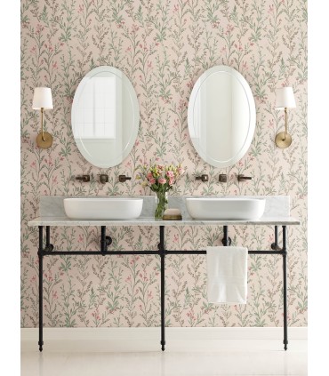4191-83020 - Laverne Blush Wildflowers Wallpaper by Chesapeake