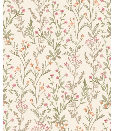 4191-83019 - Laverne Green Wildflowers Wallpaper by Chesapeake