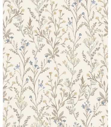 4191-83017 - Laverne Neutral Wildflowers Wallpaper by Chesapeake