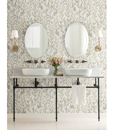 4191-83017 - Laverne Neutral Wildflowers Wallpaper by Chesapeake