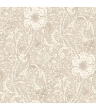 4191-83012 - Liora Beige Floral Trail Wallpaper by Chesapeake