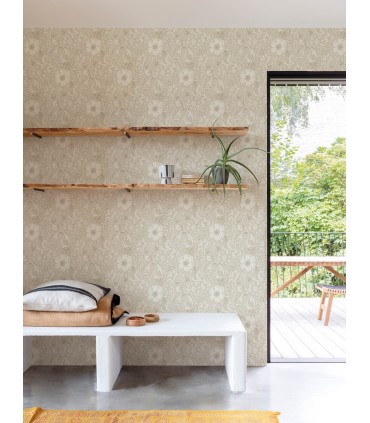 4191-83012 - Liora Beige Floral Trail Wallpaper by Chesapeake