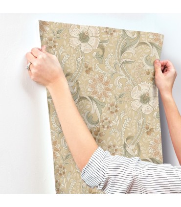 4191-83016 - Liora Butter Floral Trail Wallpaper by Chesapeake