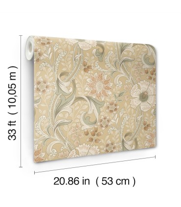 4191-83016 - Liora Butter Floral Trail Wallpaper by Chesapeake