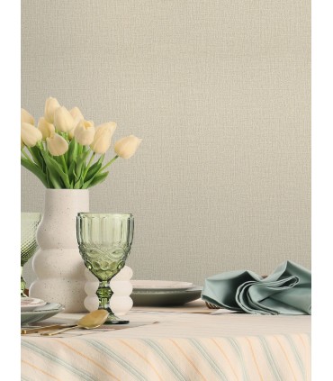 4191-83035 - Sonia Beige Faux Linen Wallpaper by Chesapeake