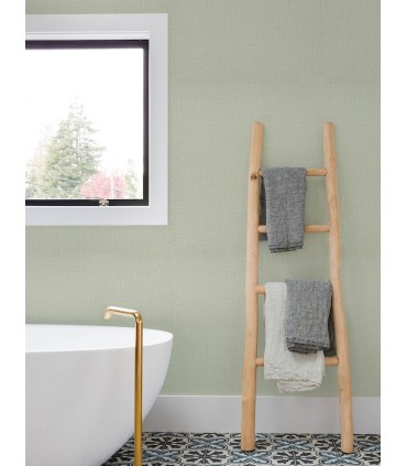4191-83036 - Sonia Light Green Faux Linen Wallpaper by Chesapeake
