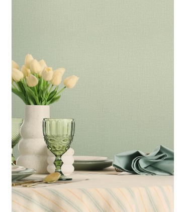 4191-83036 - Sonia Light Green Faux Linen Wallpaper by Chesapeake