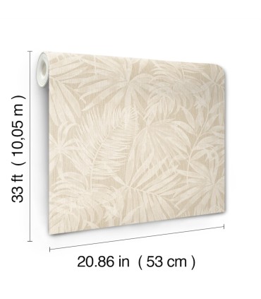 4191-83025 - Sonny Beige Fronds Wallpaper by Chesapeake