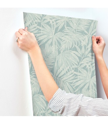 4191-83026 - Sonny Light Blue Fronds Wallpaper by Chesapeake