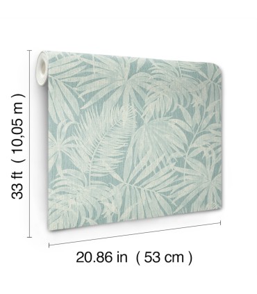 4191-83026 - Sonny Light Blue Fronds Wallpaper by Chesapeake