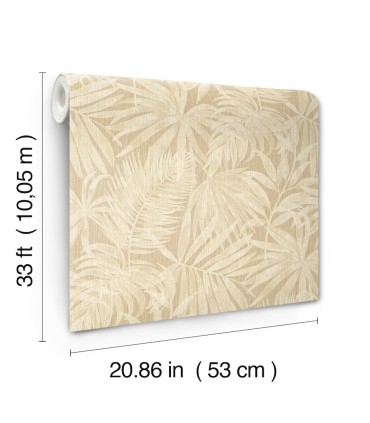 4191-83028 - Sonny Light Brown Fronds Wallpaper by Chesapeake