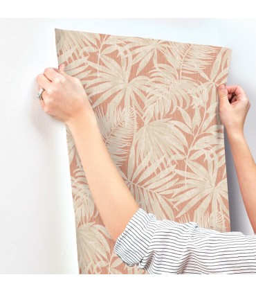 4191-83029 - Sonny Rust Fronds Wallpaper by Chesapeake