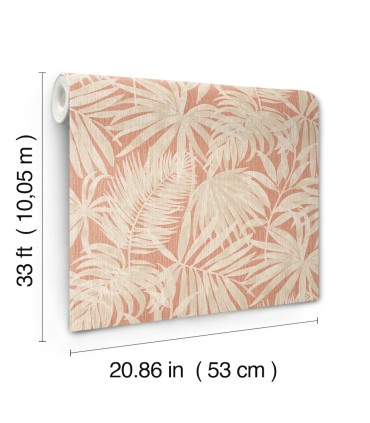 4191-83029 - Sonny Rust Fronds Wallpaper by Chesapeake