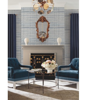 LL3245 - Vanishing Point Blue Striated Wallpaper-Layered Luxe