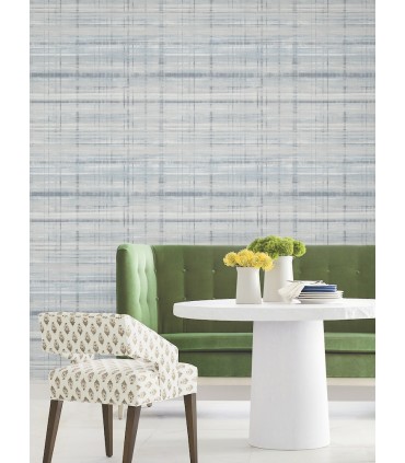 LL3245 - Vanishing Point Blue Striated Wallpaper-Layered Luxe