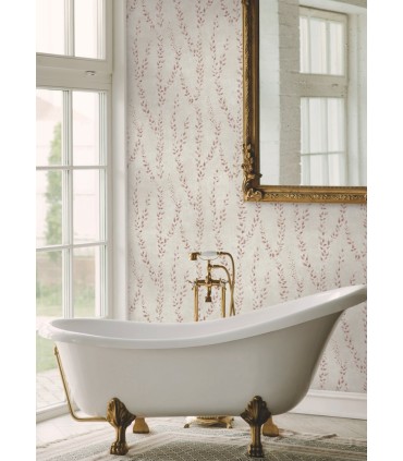LL3255 - Alpenrose Maroon Vine Wallpaper-Layered Luxe
