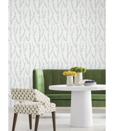 LL3256 - Alpenrose Sapphire Vine Wallpaper-Layered Luxe