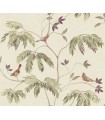 LL3248 - Cillian Plum Botanical Bird Trail Wallpaper-Layered Luxe