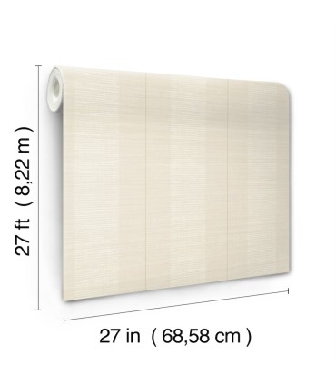 LL3205 - Colbert Stripe Ivory Textured Wallpaper-Layered Luxe