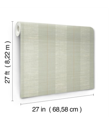 LL3206 - Colbert Stripe Seafoam Textured Wallpaper-Layered Luxe