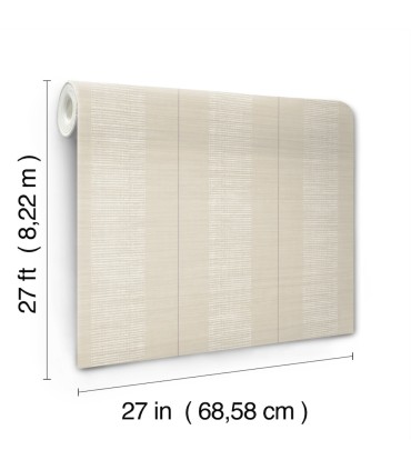 LL3209 - Colbert Stripe Taupe Textured Wallpaper-Layered Luxe