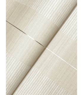 LL3209 - Colbert Stripe Taupe Textured Wallpaper-Layered Luxe