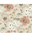 LL3201 - Evelyn Apricot Floral Wallpaper-Layered Luxe