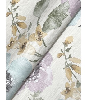 LL3202 - Evelyn Lavender Floral Wallpaper-Layered Luxe