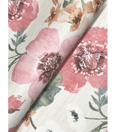 LL3200 - Evelyn Pink Floral Wallpaper-Layered Luxe