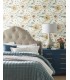 LL3204 - Evelyn Wheat Floral Wallpaper-Layered Luxe