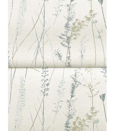 LL3242 - Meadow Splendor Blue Botanical Wallpaper-Layered Luxe