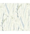 LL3242 - Meadow Splendor Blue Botanical Wallpaper-Layered Luxe