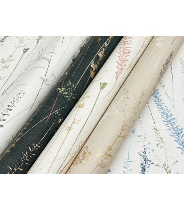 LL3240 - Meadow Splendor Charcoal Botanical Wallpaper-Layered Luxe