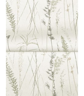 LL3240 - Meadow Splendor Charcoal Botanical Wallpaper-Layered Luxe