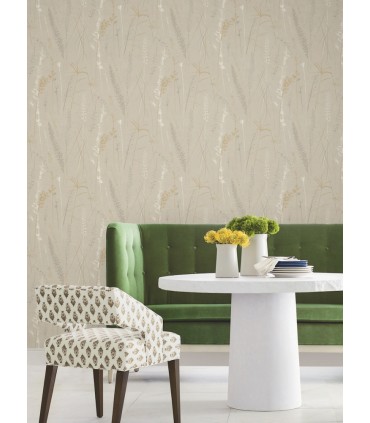 LL3239 - Meadow Splendor Neutral Botanical Wallpaper-Layered Luxe