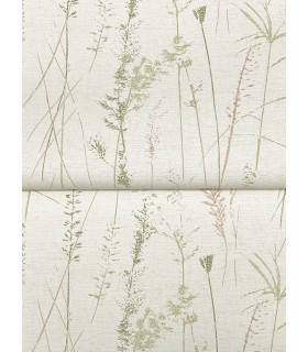 LL3238 - Meadow Splendor Salmon Botanical Wallpaper-Layered Luxe