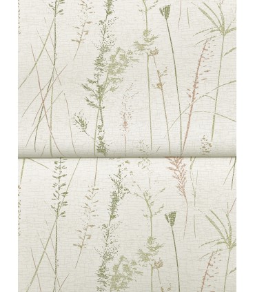 LL3238 - Meadow Splendor Salmon Botanical Wallpaper-Layered Luxe