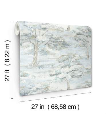 LL3226 - Moreno Blue Woodland Wallpaper-Layered Luxe