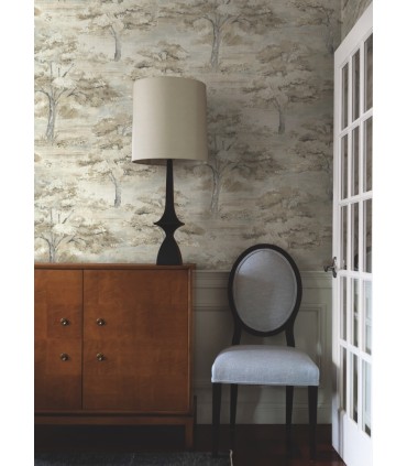 LL3227 - Moreno Neutral Woodland Wallpaper-Layered Luxe