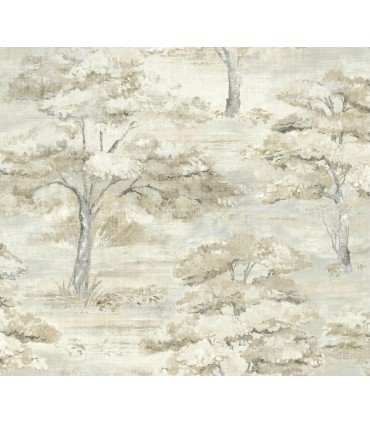 LL3227 - Moreno Neutral Woodland Wallpaper-Layered Luxe